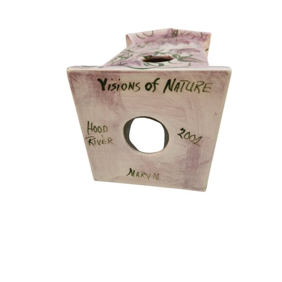 Hand-Painted Ceramic Birdhouse With Floral Design By Visions Of Nature Mary M Co - Picture 8 of 12